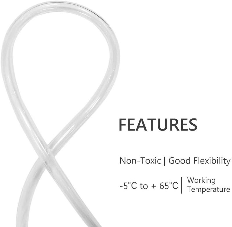 Eastrans أنبوب فينيل شفاف بقطر داخلي 1/4 بوصة وقطر خارجي 3/8 بوصة بطول 25 قدمًا، خرطوم PVC هجين مرن، أنبوب بلاستيك خفيف الوزن مقاوم للأشعة فوق البنفسجية والمواد الكيميائية، خالٍ من BPA وغير سام - Image 2