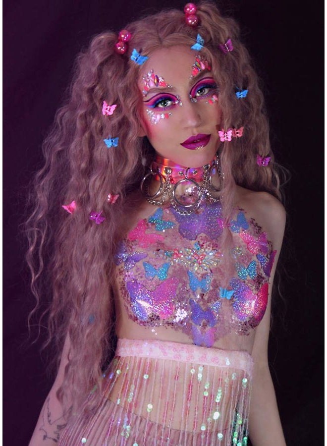 Neva Nude Night Walker Jewel Face Crystal Sticker - Gems for Carnivals, Halloween, Festivals, Raves, & Parties Medical Grade Adhesive, Waterproof, & Sweatproof Made in USA - Image 2