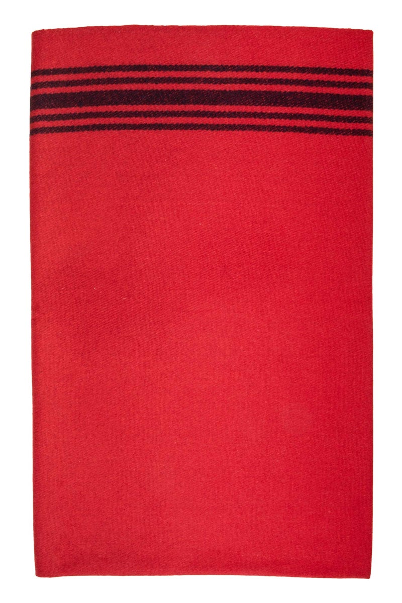 Farm Blue Wool Blanket Military Style - Thick & Lightweight Army Camping Blankets 80" x 62" - Large Camp Survival Blankets for Car, Hiking, Backpacking & Outdoor Festivals (Red with Navy Stripes) - Image 4