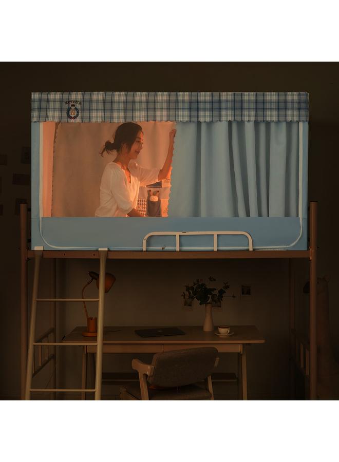 Bluejw Dormitory Bed Curtain Strong Shading Integrated Mosquito Net Upper And Lower Bent College Students' Dormitory Full Covered Bed Curtain Thickened Curtain - Image 4