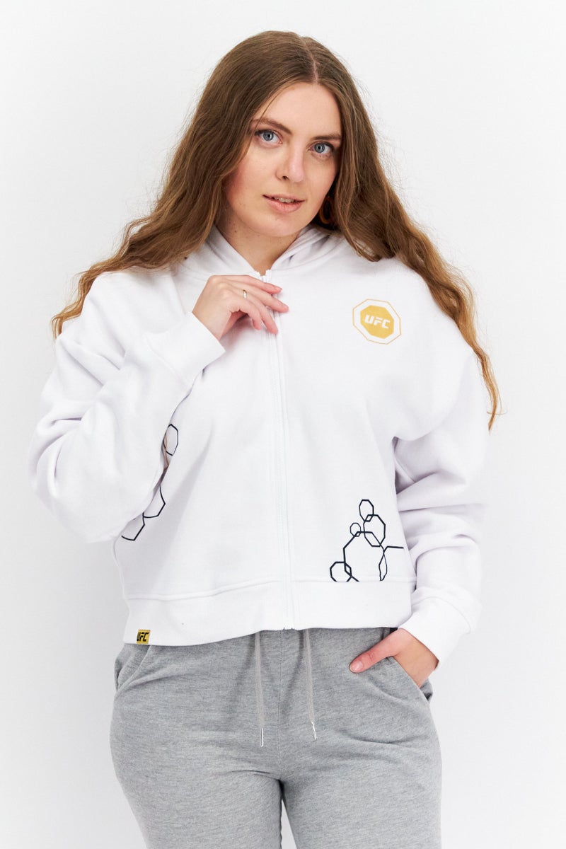 Ufc Women Sportswear Fit Long Sleeves Outdoor Sweatshirt, White - Image 1