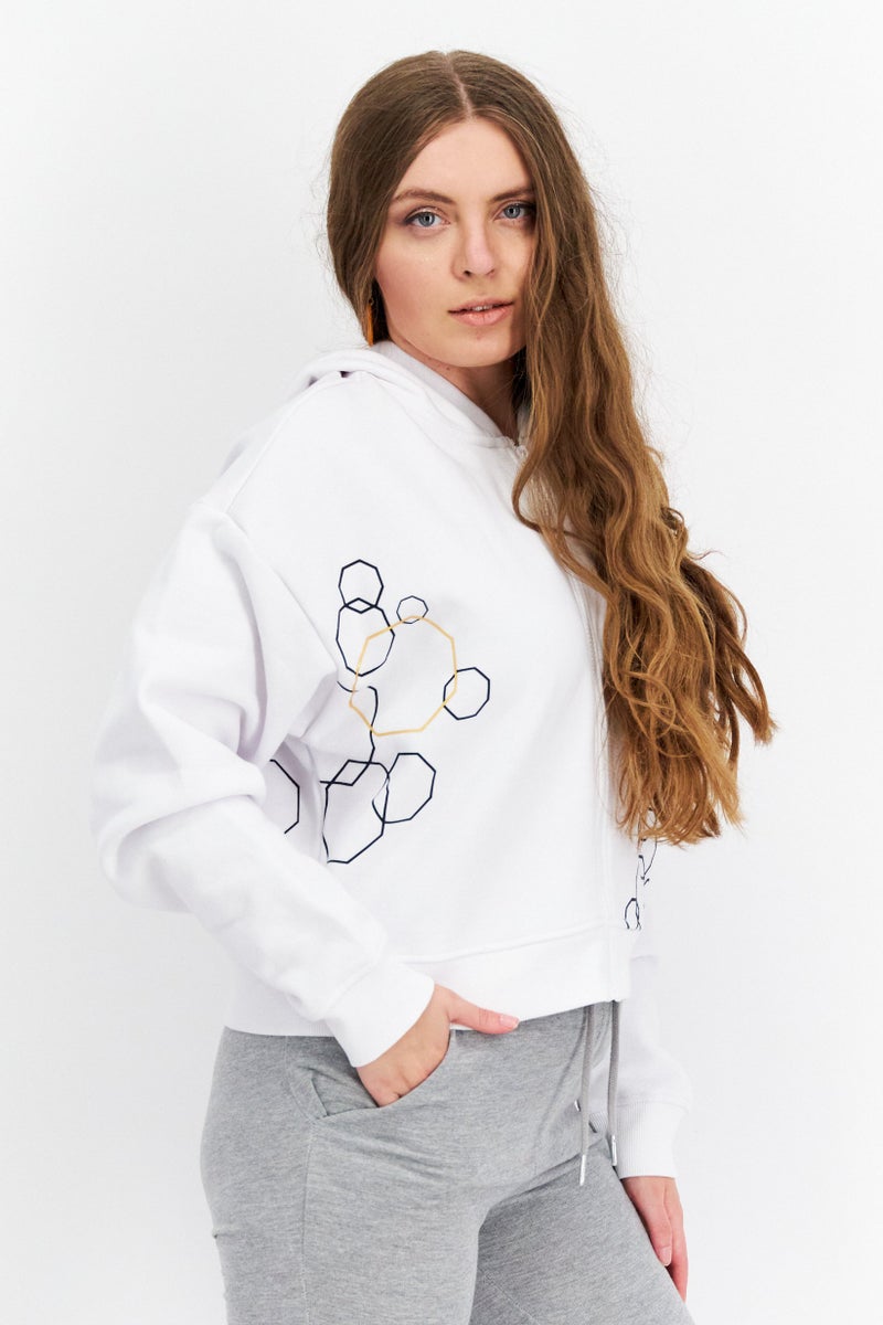 Ufc Women Sportswear Fit Long Sleeves Outdoor Sweatshirt, White - Image 2