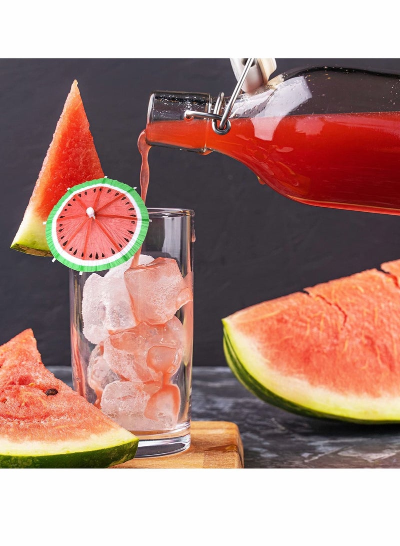 مسواك للديكور بمظلة الشرب ، كوكتيل ورقي بطيخ مع ديكور للمشروبات وتزيين حلوى الكب كيك وشوك الفاكهة (40 قطعة) - Image 4