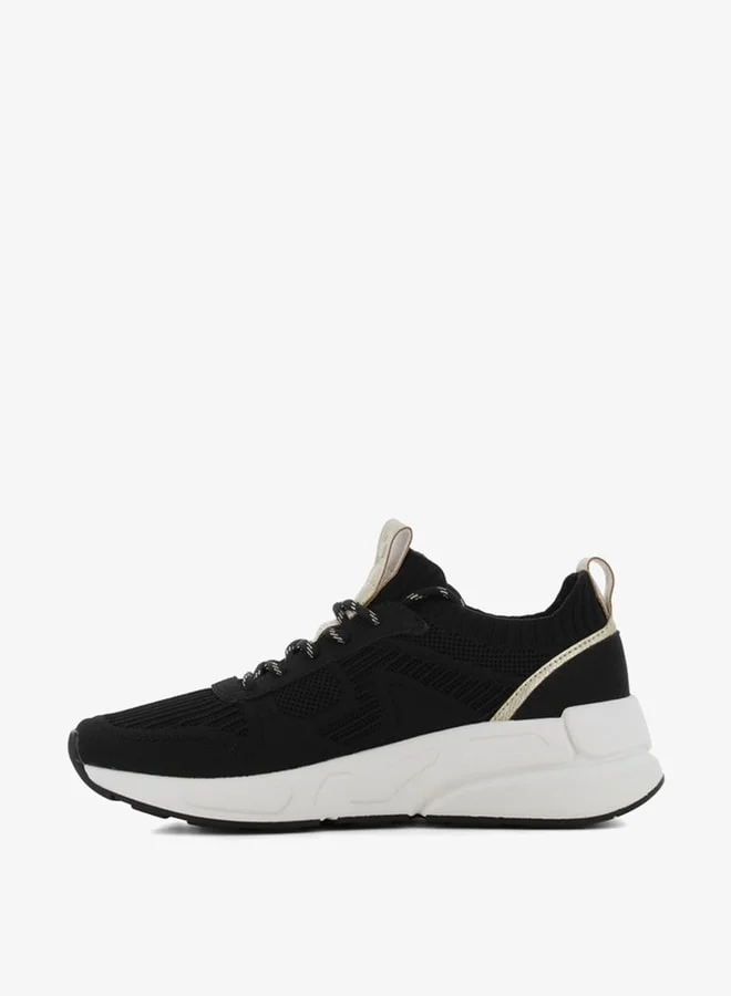 SJ Women's Textured Sports Shoes with Lace-Up Closure