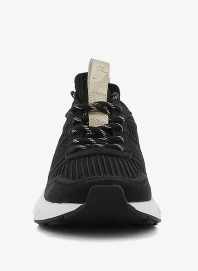 SJ Women's Textured Sports Shoes with Lace-Up Closure
