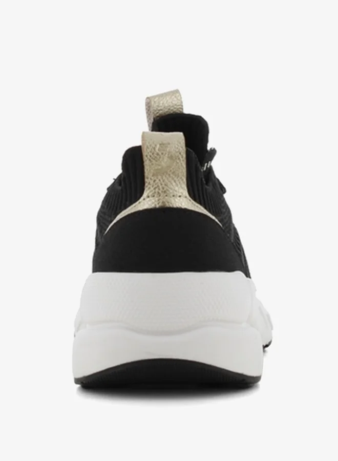 SJ Women's Textured Sports Shoes with Lace-Up Closure