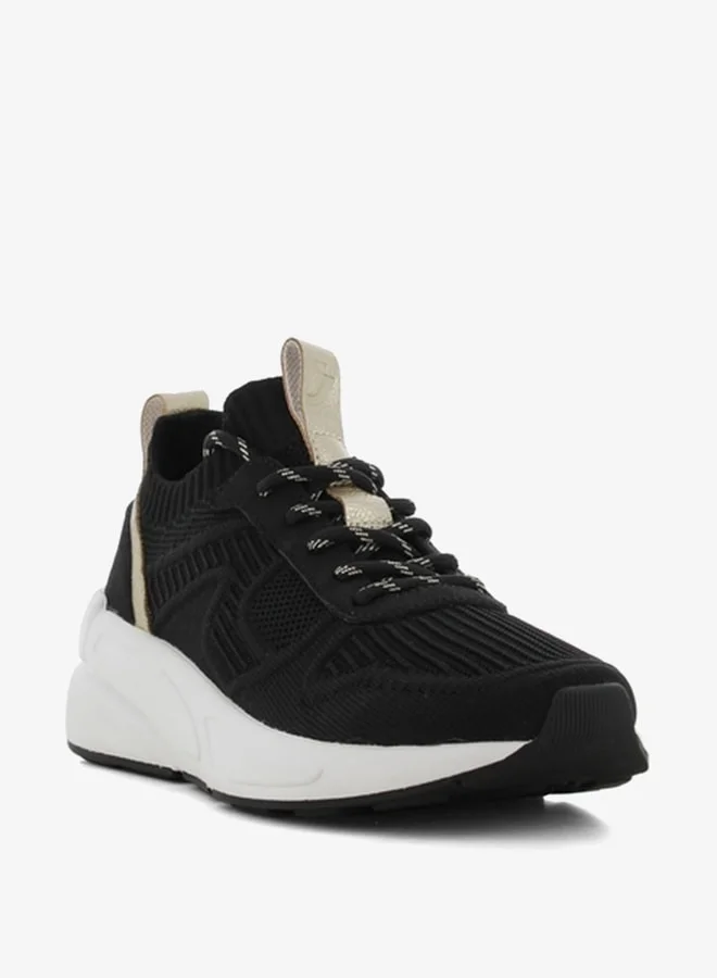 SJ Women's Textured Sports Shoes with Lace-Up Closure