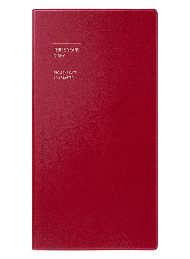MARK'STYLE 3-Year Journal - Undated Mindful Diary for 3 Years of Entries with Goal Tracker, Memory & Photo Pages, and Inspirational Quotes (Red) - Image 1