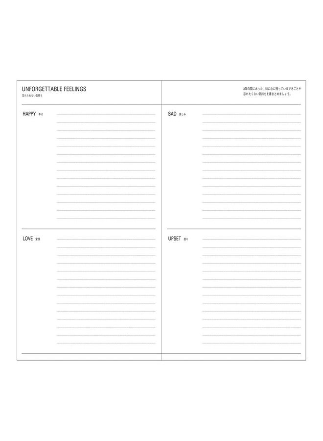 MARK'STYLE 3-Year Journal - Undated Mindful Diary for 3 Years of Entries with Goal Tracker, Memory & Photo Pages, and Inspirational Quotes (Red) - Image 3