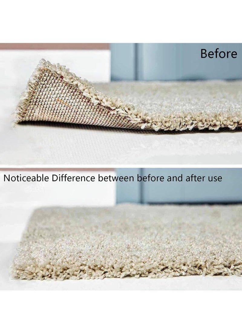 8Pcs Rug Pad Grippers Carpet Square Tape Double Sided Non-Slip Rug Pads Stoppers Grip Corner No Sliding and Curling Prevent Sliding for Tile  - Image 3