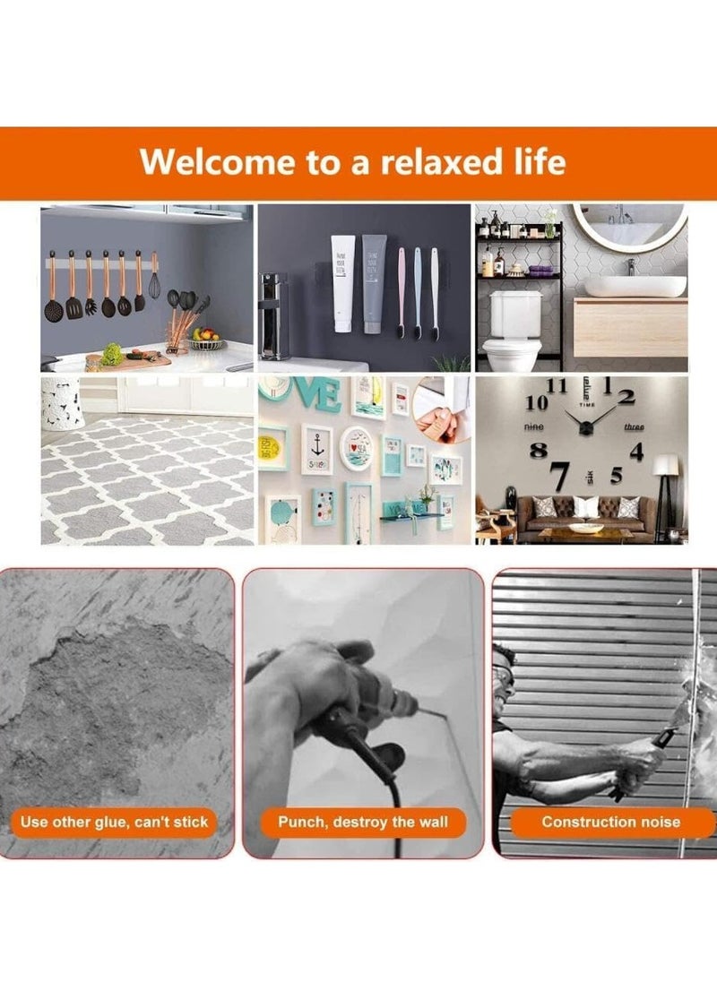 8Pcs Rug Pad Grippers Carpet Square Tape Double Sided Non-Slip Rug Pads Stoppers Grip Corner No Sliding and Curling Prevent Sliding for Tile  - Image 5