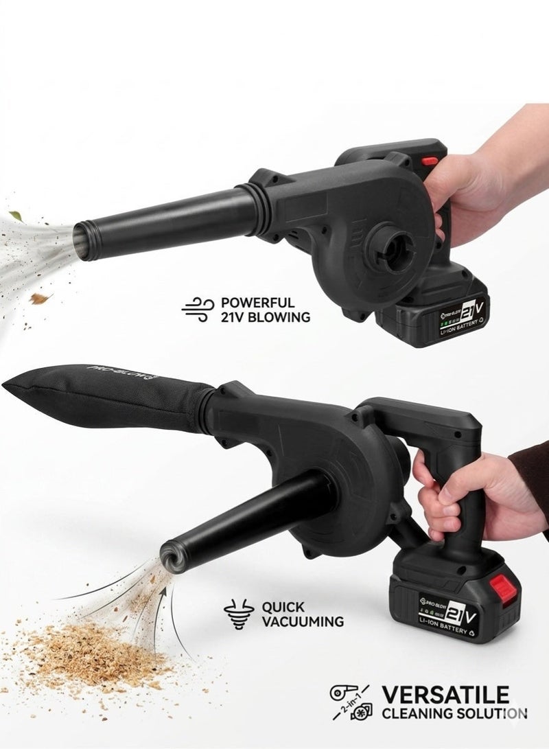 ZEESQUARE Heavy Duty Multi-Function Cordless Air Blower and Vacuum - 2-in-1 Portable Handheld Duster for Electronic Cleaning, Home & Auto - Image 3