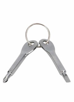 SYOSI Keychain Screwdriver, Pocket Screwdriver Dual-purpose Mens Keychain Tool Flat Head Screwdriver and Phillips Head Screwdriver Set, Mini Edc Keychain Screwdriver Gadgets  - Image 1