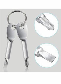 SYOSI Keychain Screwdriver, Pocket Screwdriver Dual-purpose Mens Keychain Tool Flat Head Screwdriver and Phillips Head Screwdriver Set, Mini Edc Keychain Screwdriver Gadgets  - Image 5