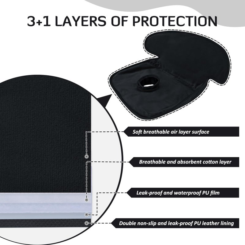 INFANZIA Dry Seat, Car Seat Protector Waterproof Carseat Liner Potty Training Toddlers, Baby and Infants, Piddle Pad for Carseats Strollers (Black, 1 Pack - Image 4