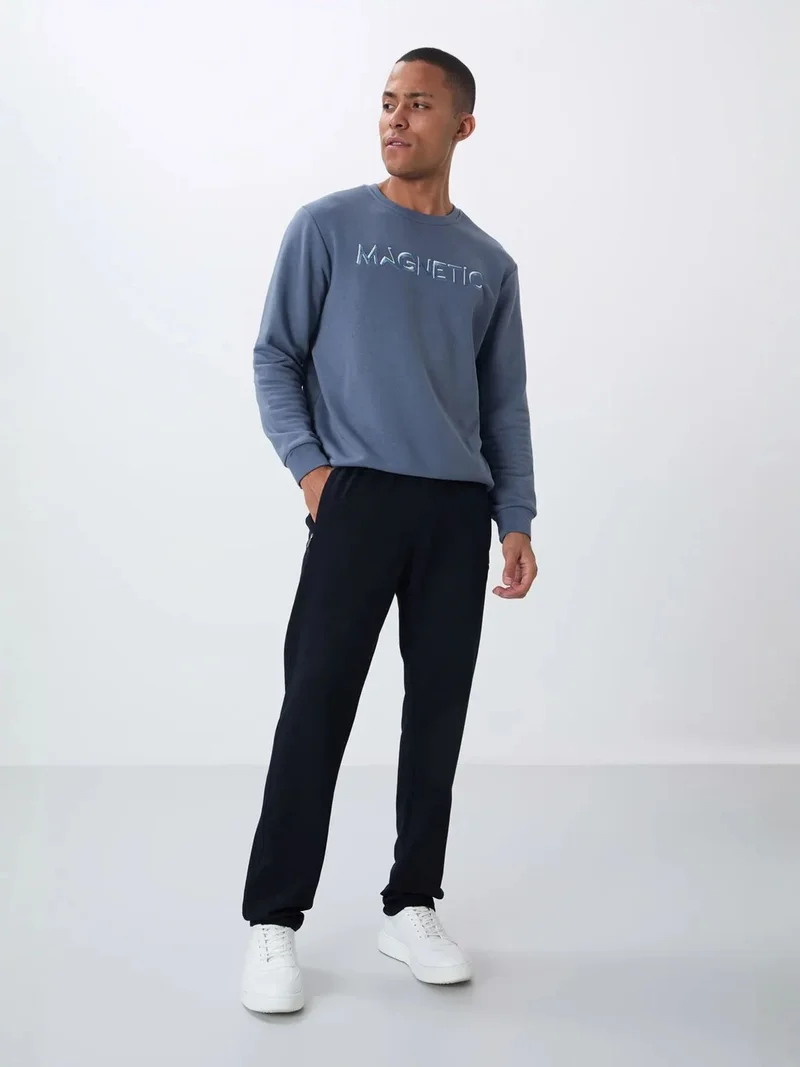 TOMMYLIFE TOMMY Men's Slim-fit Straight-leg Sweatpants
