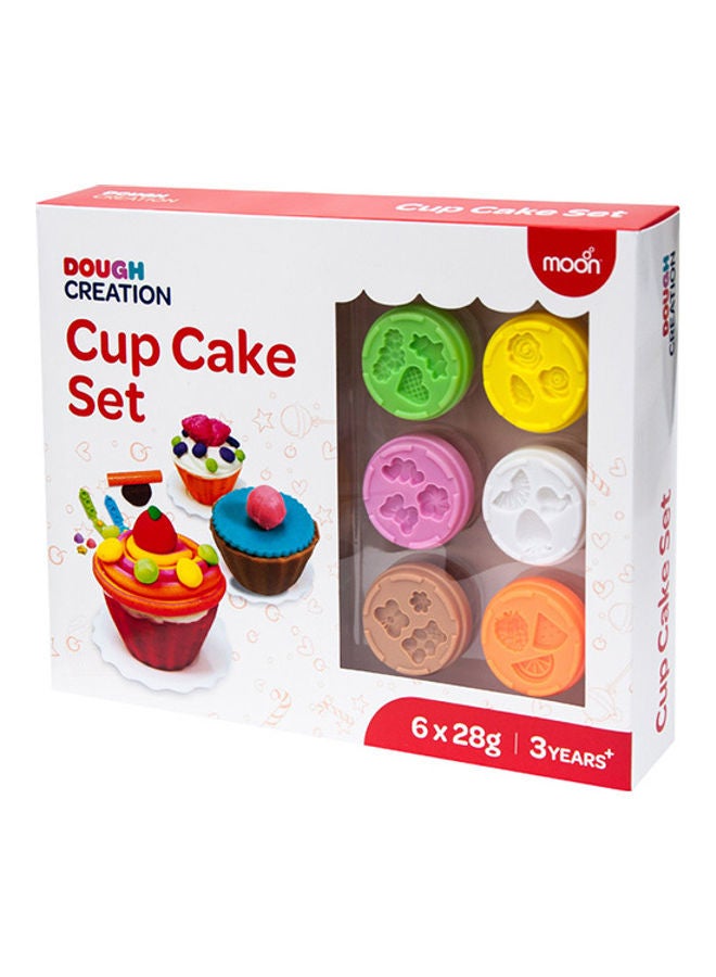 Moon Dough Creation Cup Cake Set  For 3 Years And Above DIY Clay Toys – 6 X 28 G - Image 1