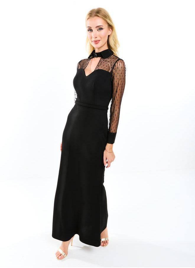 Flocked Mesh Insert Keyhole Neck Maxi Dress - pzsku/ZD67ED9180B3C4B535822Z/45/_/1738246196/82deebfe-5477-42b1-ac72-a7a644814633