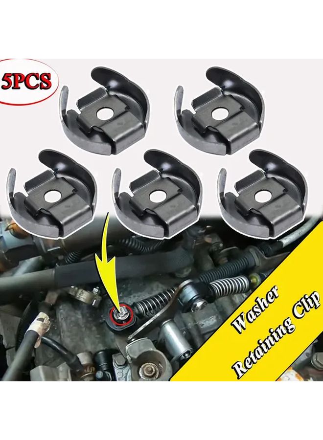 5pcs Bowden Gear Selector Wiring Cable Connector Shift Linkage End Lock Washer Retaining Clip Fastener N90815903 Compatible With Vw Golf Passat Jetta Beetle For Audi Tt German Car Series - Image 1