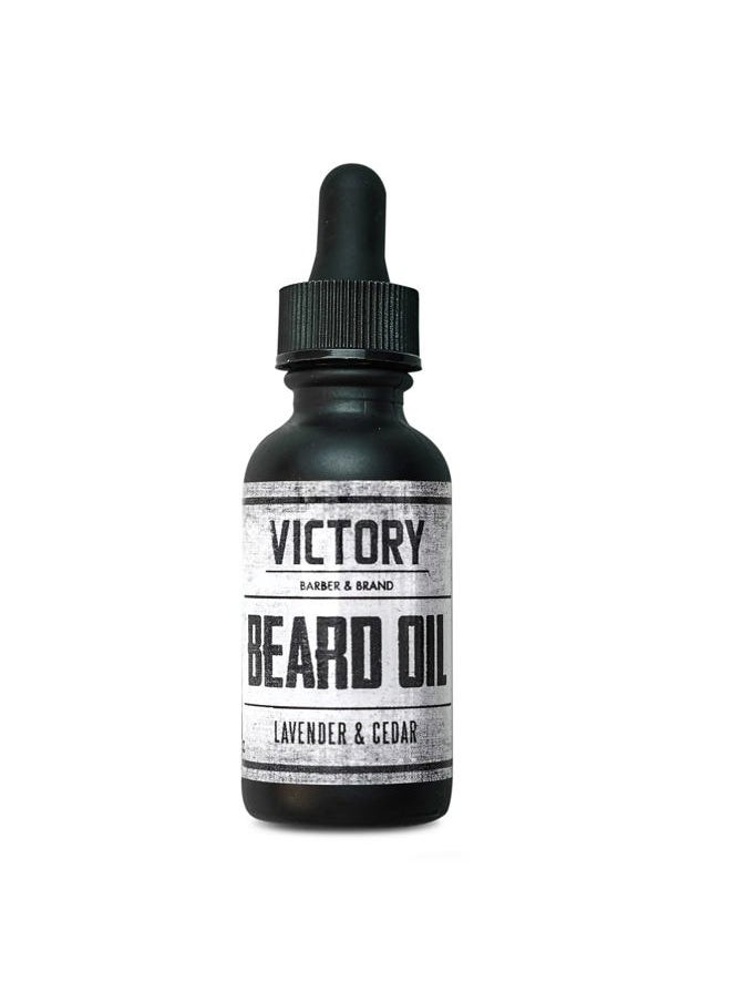 Victory Barber & Brand - Beard Oil | End Beardruff with Moisturizing Conditioner for Men | Get Beard Envy | Lightly Scented with Cedar and Lavender | Made in the USA - Image 1