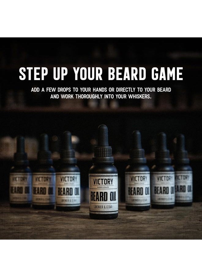 Victory Barber & Brand - Beard Oil | End Beardruff with Moisturizing Conditioner for Men | Get Beard Envy | Lightly Scented with Cedar and Lavender | Made in the USA - Image 1