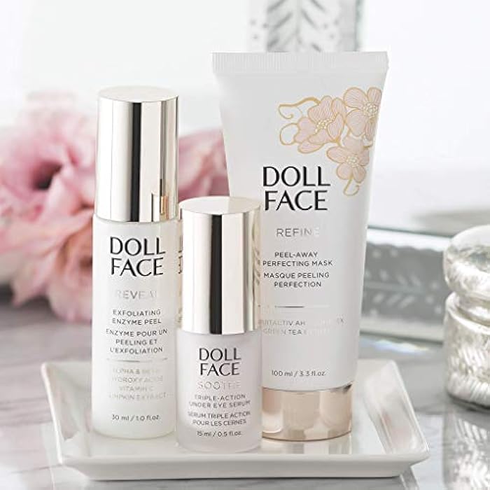 DOLL FACE Skin Care Face Mask | Refine Peel-Away Refining Gel Mask | Cleansing, Brightening & Rehydrating Moisture Mask | ALL Skin Types 3.3fl.oz - Image 5