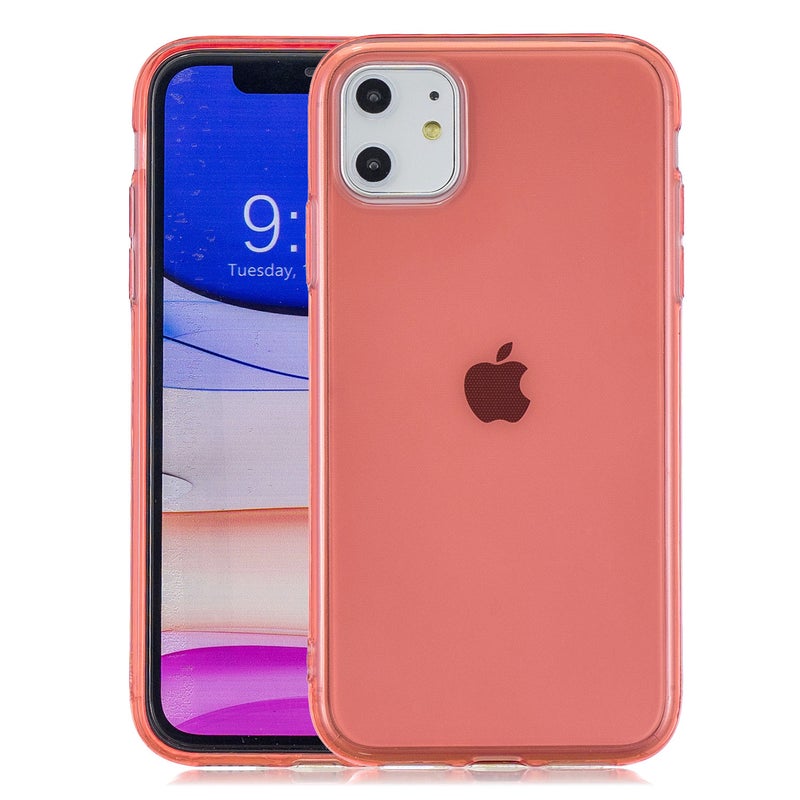 Generic (Unbranded) غطاء خلفي شفاف ملون من TPU لجهاز iPhone 11 / Pro Max باللون الأحمر - Image 1