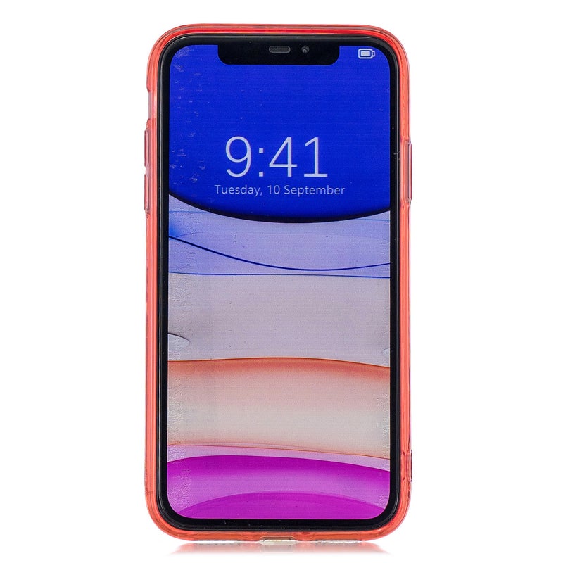 Generic (Unbranded) غطاء خلفي شفاف ملون من TPU لجهاز iPhone 11 / Pro Max باللون الأحمر - Image 2