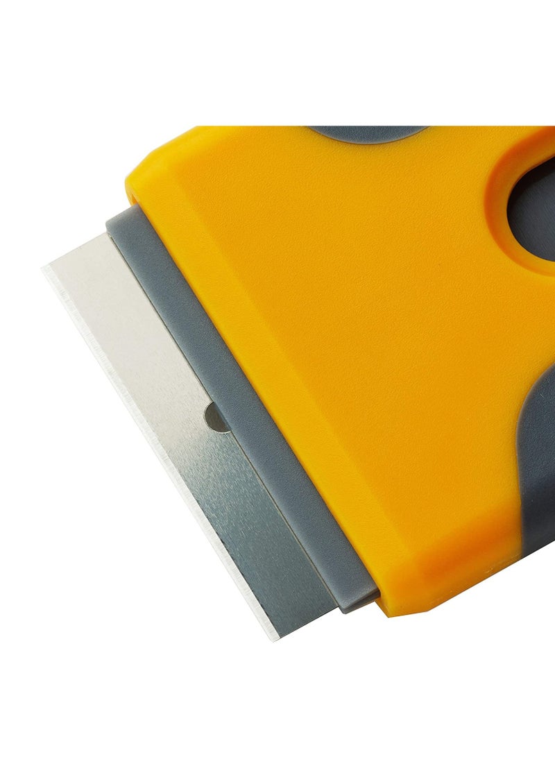 Razor Blade Scraper, Glass Cooktop Scraper with 20 Plastic Blades, Car Decal Sticker Remover, Stovetop Razor blade holder Scraper Tool for Glass Labels  - Image 3
