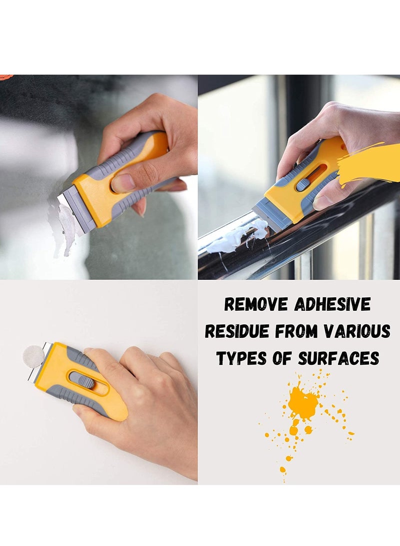 Razor Blade Scraper, Glass Cooktop Scraper with 20 Plastic Blades, Car Decal Sticker Remover, Stovetop Razor blade holder Scraper Tool for Glass Labels  - Image 2