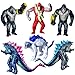 TwCare Set of 6 Monster x Kong The New Empire Dinosaur Dragon Toys Action Figures Evolved Basic Exquisite Battle Roar BEAST Glove Shimo Frost Bite Mecha King Ghidorah Cake Toppers Pack - Image 3