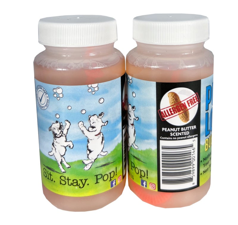 Atomic Bubbles Puppy Love Bubbles, Peanut Butter Scented Bubbles 4oz. Bottle-2 Pack in Peanut Butter Flavor for Dogs - Image 2