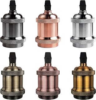 DiCUNO E26 Edison Vintage Lamp Socket, Pendant Lamp Holder, Light Sockets Replacement, Antique Look for Industrial, - Image 1