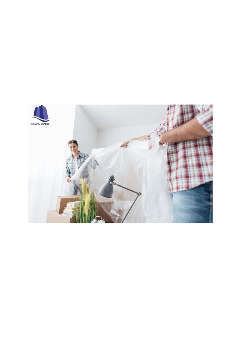 Painters Polythene Sheet Plastic Drop Cloths Sheet, Waterproof Anti-dust Furniture Cover, Disposable Tarp for Painting for Couch Cover and Furniture Cover (1000G x 9 Meter)  - Image 3