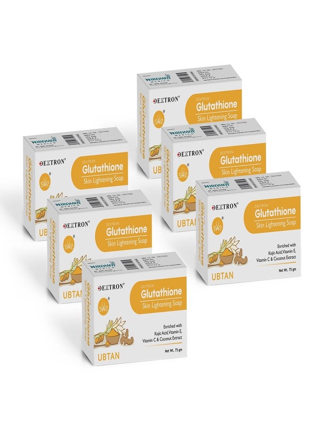 Dextron Glutathione Skin Lightening Soap – Ubtan With Haldi Extract For Radiant & Even Skin Tone (Pack Of 6) - Image 1