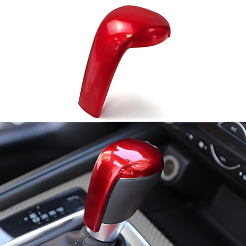 Ruautumn Gear Shift Knob Cover for Mazda CX5 3 6 CX3 CX9 Accessories ABS Interior Shell Insert Decoration Protector Gear Shifter Cover Red - Image 1