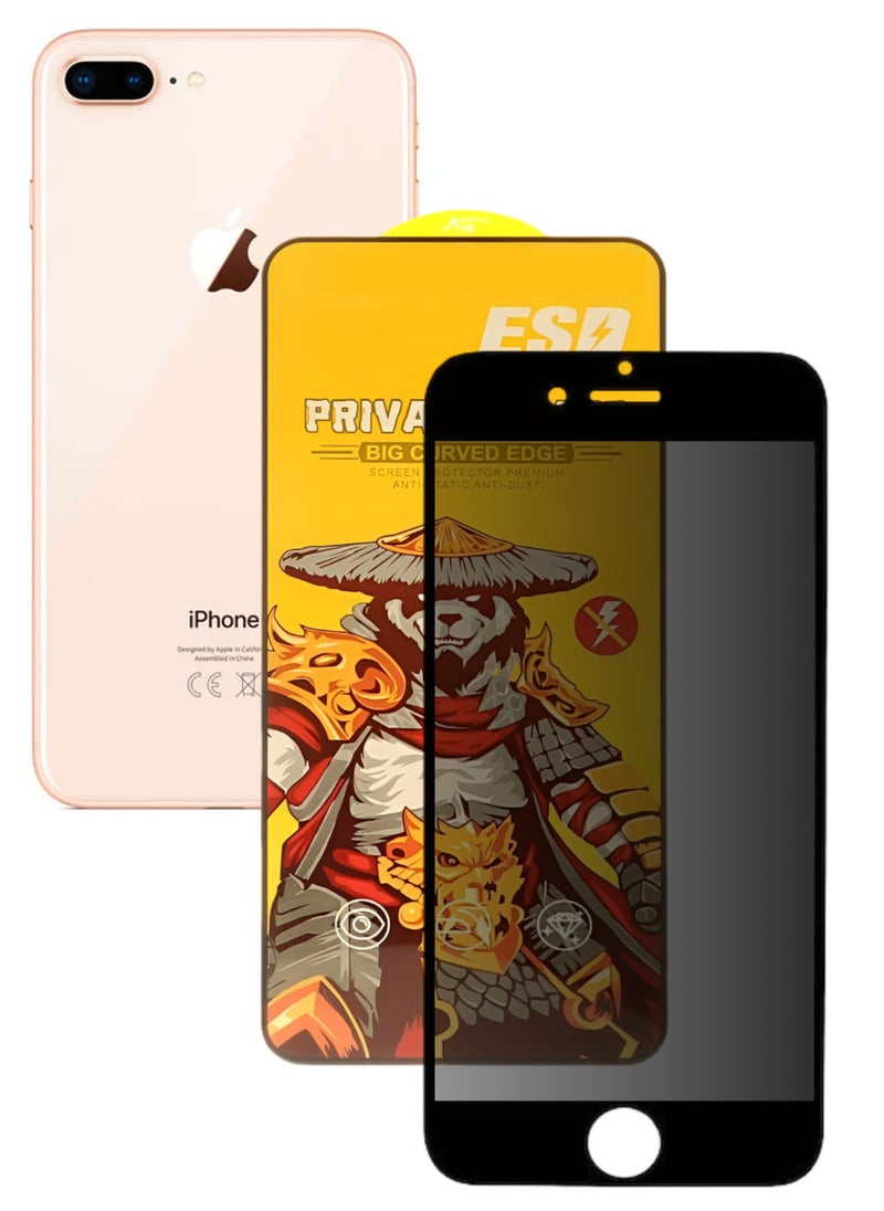 ESD Tempered Dustproof Privacy Glass Screen Protector Compatible For iPhone 8 Plus - Image 1