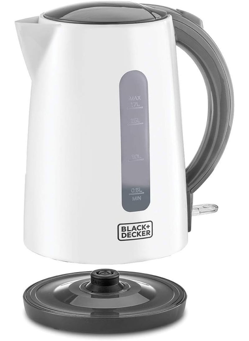 BLACK&DECKER Cordless Electric Kettle, 2200W, 1.7L Capacity, Quick Boiling, Lightweight Design, 360° Swivel Base, Auto Shut-Off, Boil-Dry Protection, Concealed Heating Plate - Image 2