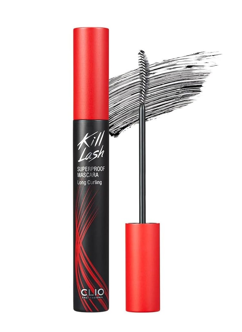 CLIO Kill Lash Superproof Mascara - Long Curling - Waterproof, Smudgeproof and Long-Lasting 