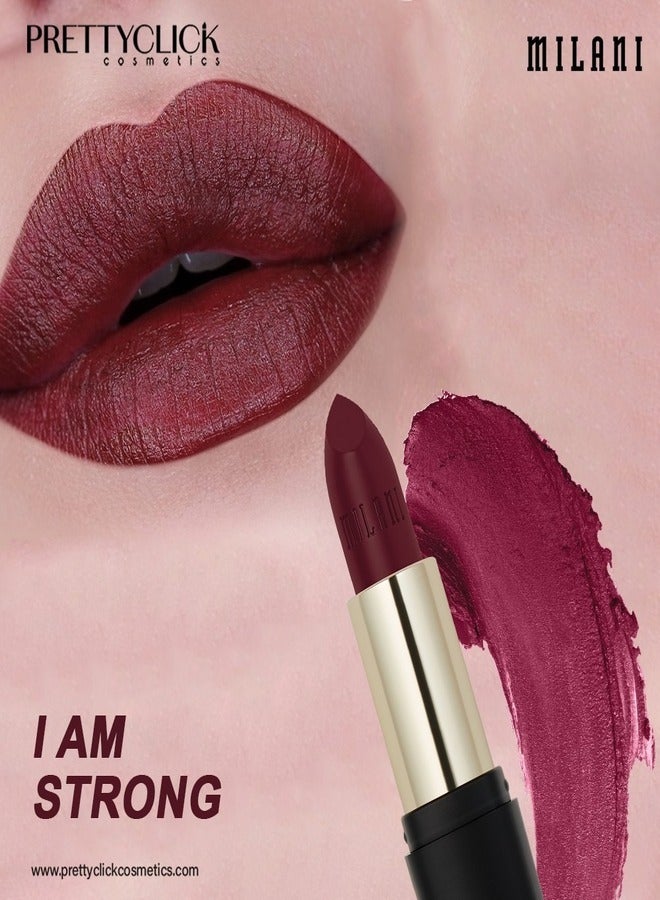 Milani Bold Color Statement Matte Lipstick 20- I Am Strong (0.13OZ. /3.6g) Vegan, Cruelty-Free Bold Color Lipstick - Image 2