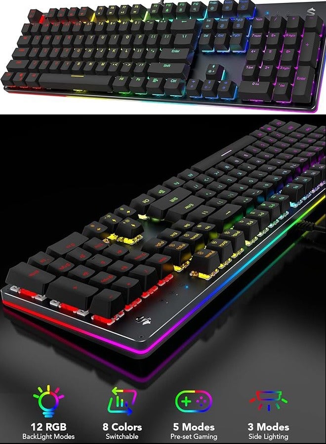 Mechanical Black Keyboard Wired