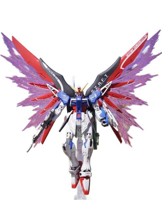 HALAMODO Gundam Destiny (New Life Version) Model Kit with Wings of Light and Display Stand , Assembly Figure Model , Desktop Decor , Action Figure, Office Desk Decoration Collection Display Memorial Present, Cool Birthday Gift For Boys and Girls, Blue/Red - Image 1