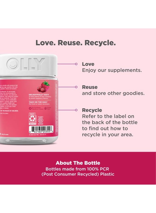 OLLY Period Hero Gummies, PMS Support Supplement,* Chasteberry, Vitamin B6, Calcium, Cran-Raspberry Flavor, 30 Day Supply - 60 Count - Image 5