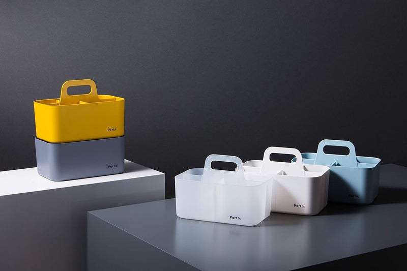 Litem Porta Compact A Compact Stackable Storage Unit for organizing Small Objects in Office Home Yellow - Image 3