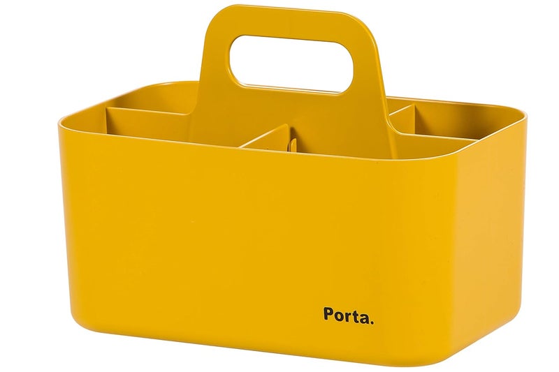 Litem Porta Compact A Compact Stackable Storage Unit for organizing Small Objects in Office Home Yellow - Image 1