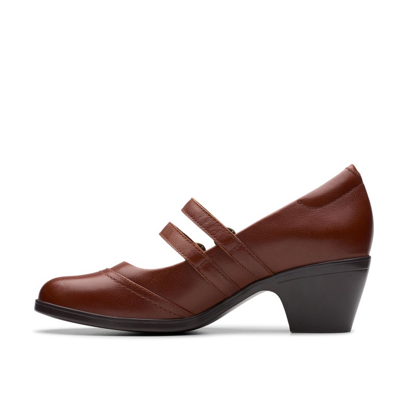 Clarks Collection Women's Emily 2 Jane Pump, Tan Leather, 12 Narrow US - Image 3