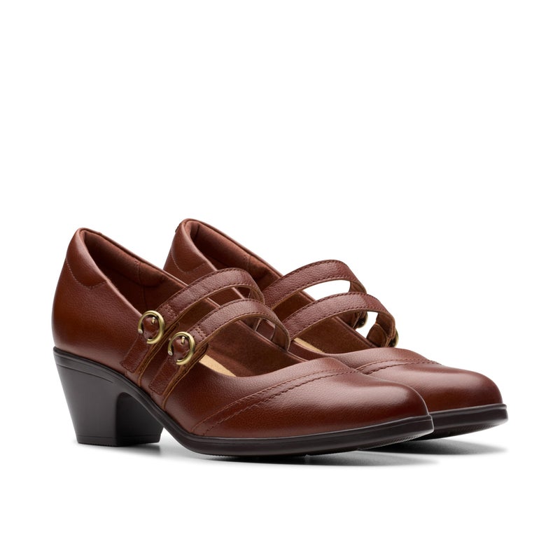 Clarks Collection Women's Emily 2 Jane Pump, Tan Leather, 12 Narrow US - Image 5
