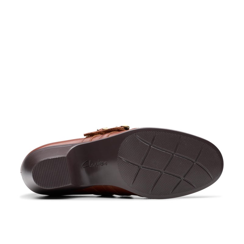 Clarks Collection Women's Emily 2 Jane Pump, Tan Leather, 12 Narrow US - Image 4