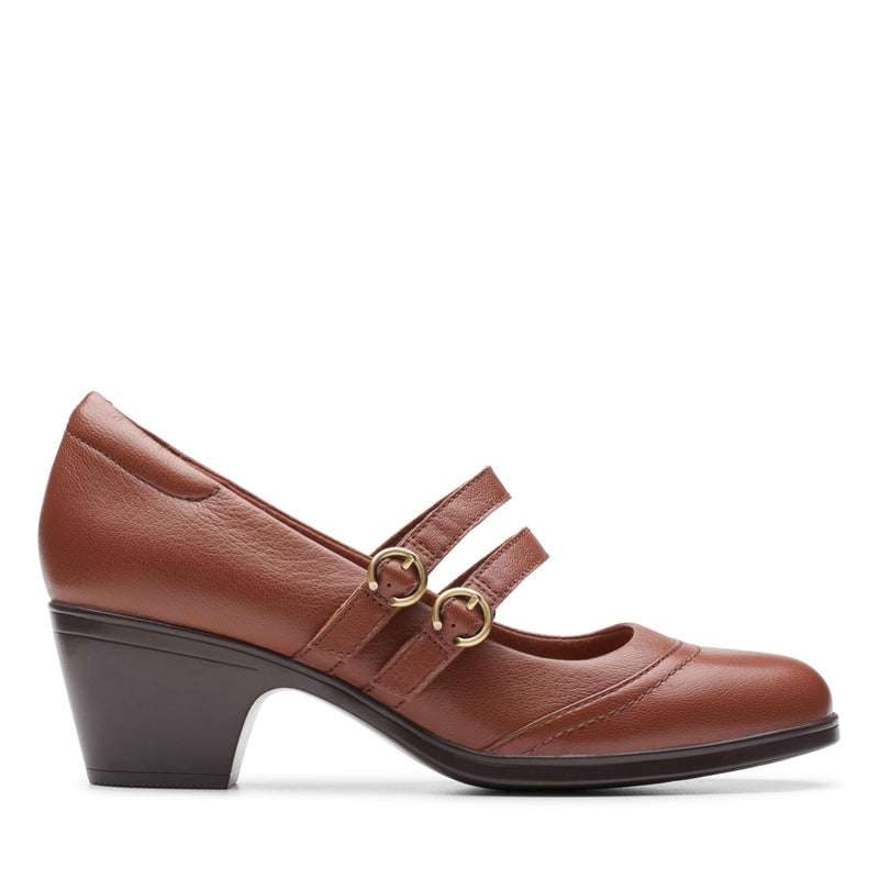 Clarks Collection Women's Emily 2 Jane Pump, Tan Leather, 12 Narrow US - Image 2