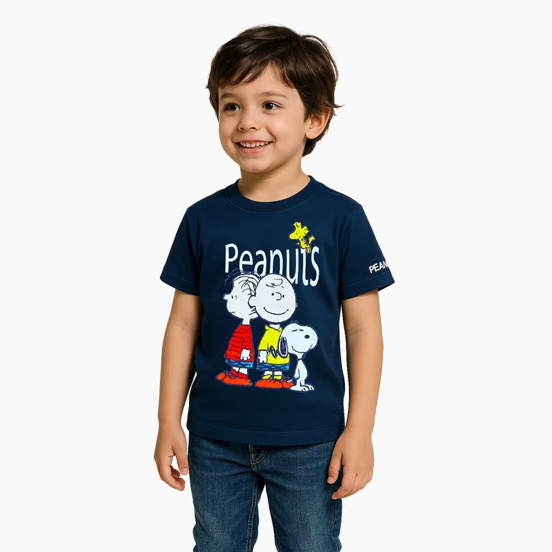 Peanuts Peanuts Kids Boy's Short Sleeve 100% Cotton T-Shirt